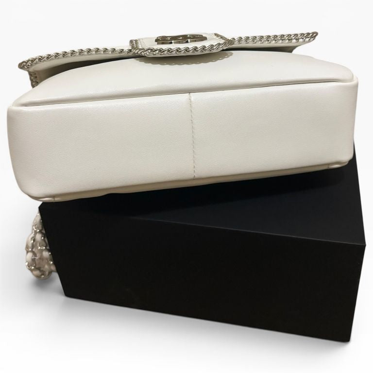 VIP/GWP White Madison Flap Bag