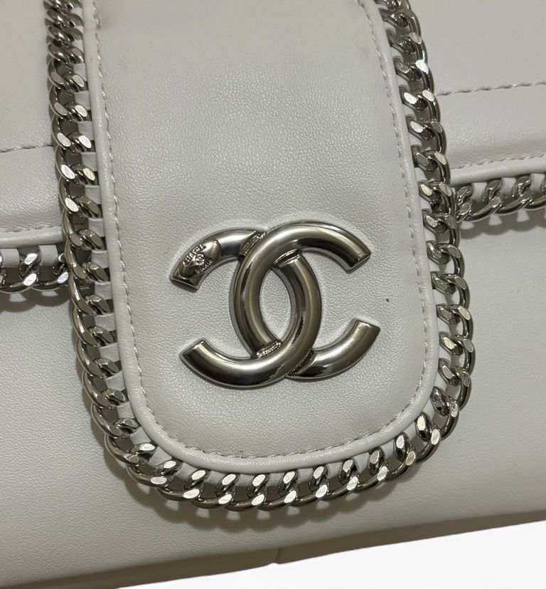 VIP/GWP White Madison Flap Bag