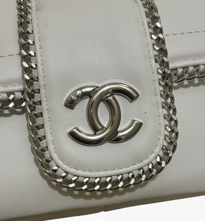VIP/GWP White Madison Flap Bag