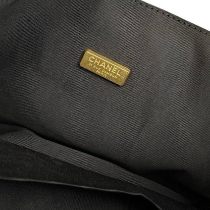 VIP/GWP Black Quilted Patent Large Shopping Tote with Gift Bag