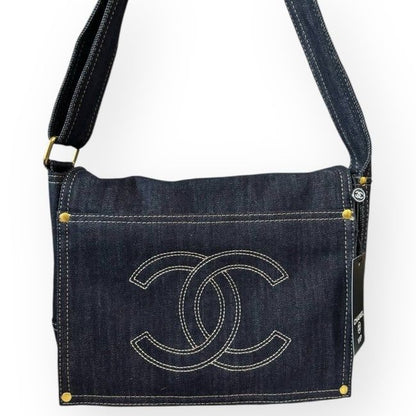 VIP/GWP Denim Messenger Bag with Box & Gift Bag