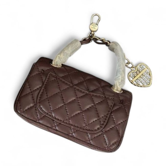 VIP/GWP Brown Classic Mini Bag with Coin Purse Charm & Box