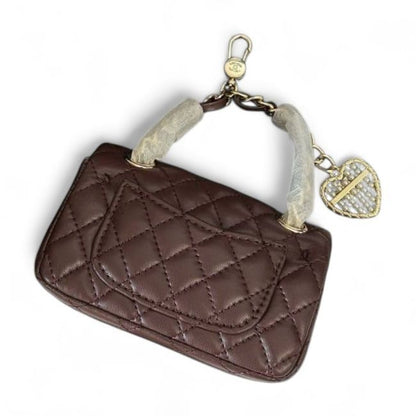 VIP/GWP Brown Classic Mini Bag with Coin Purse Charm & Box