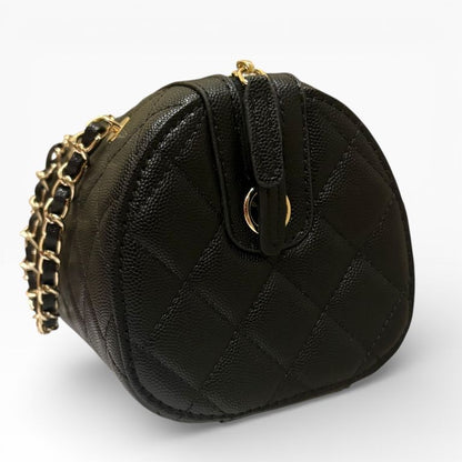 VIP/GWP Black Quilted Barrel Bag with Box