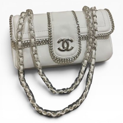 VIP/GWP White Madison Flap Bag