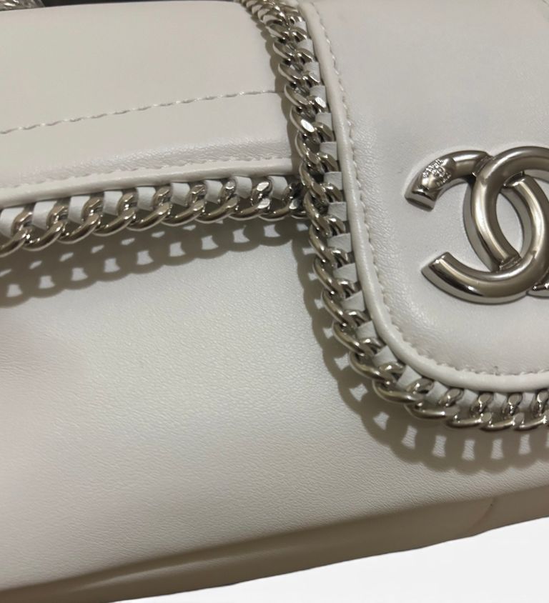 VIP/GWP White Madison Flap Bag
