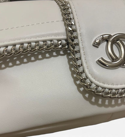 VIP/GWP White Madison Flap Bag