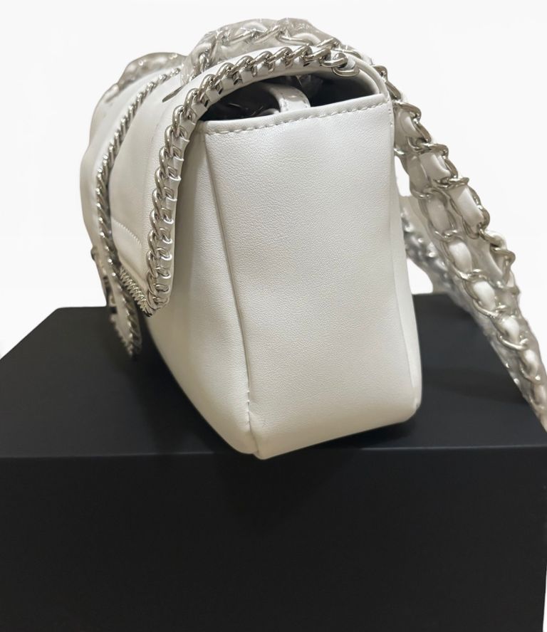 VIP/GWP White Madison Flap Bag